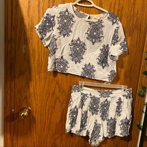 Matching Shorts and Top Set